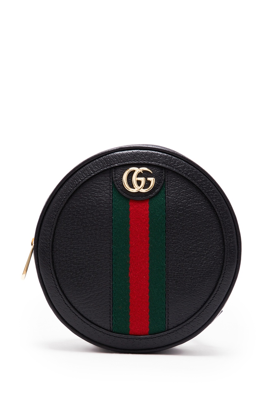 фото Круглый черный мини-рюкзак ophidia gucci