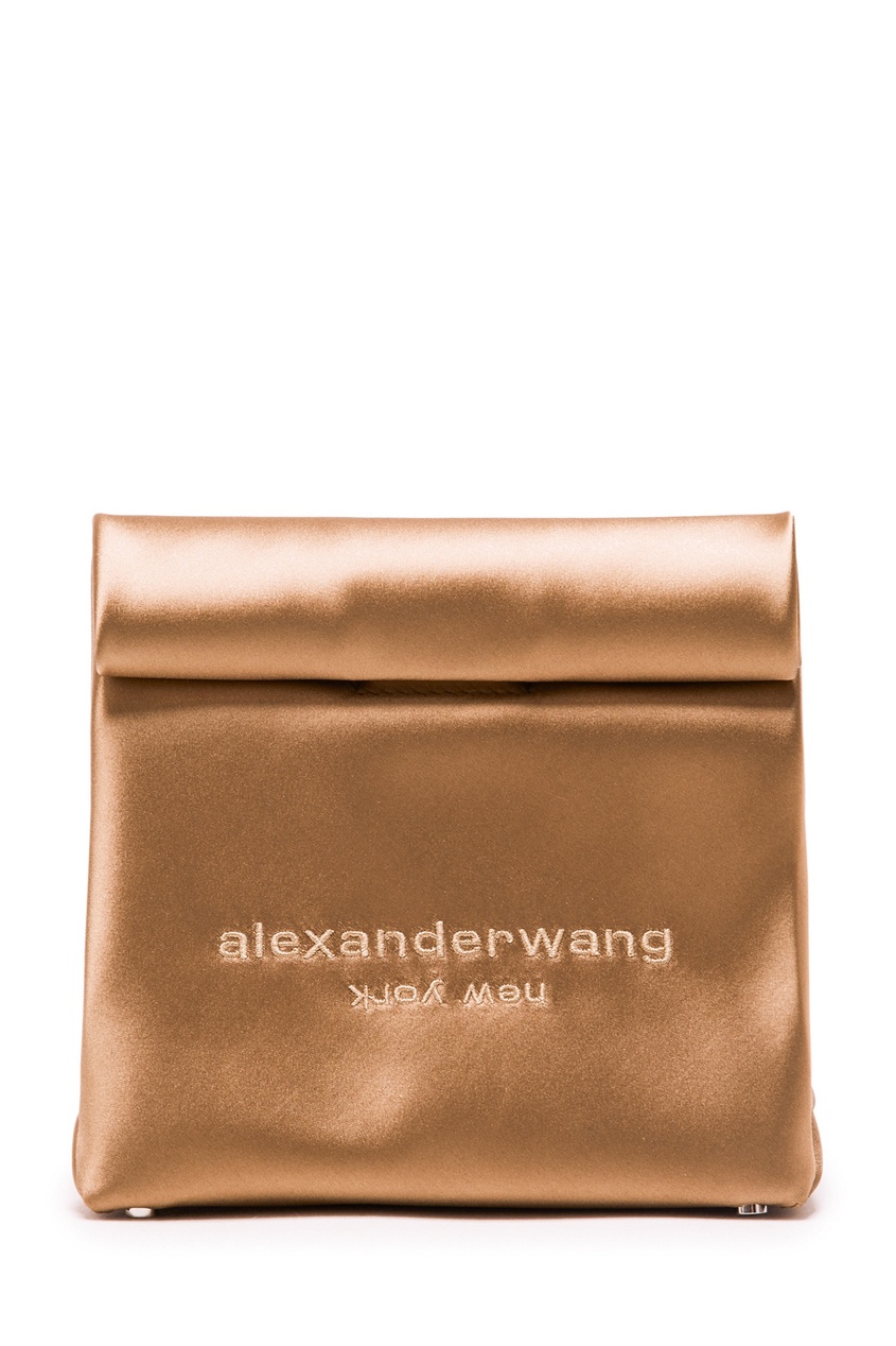 фото Золотистая сумка lunch bag alexander wang.t