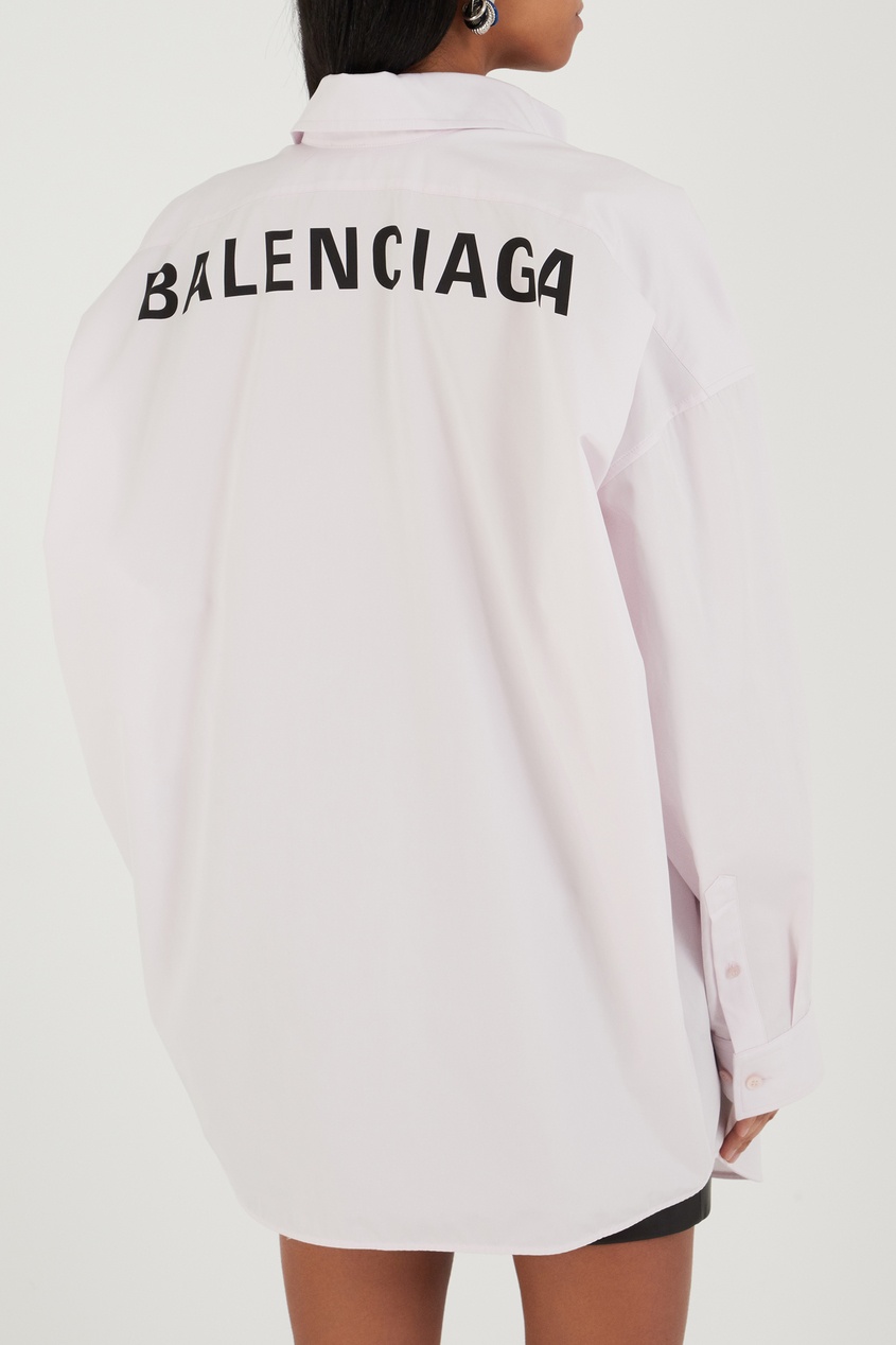 фото Светло-розовая рубашка swing balenciaga