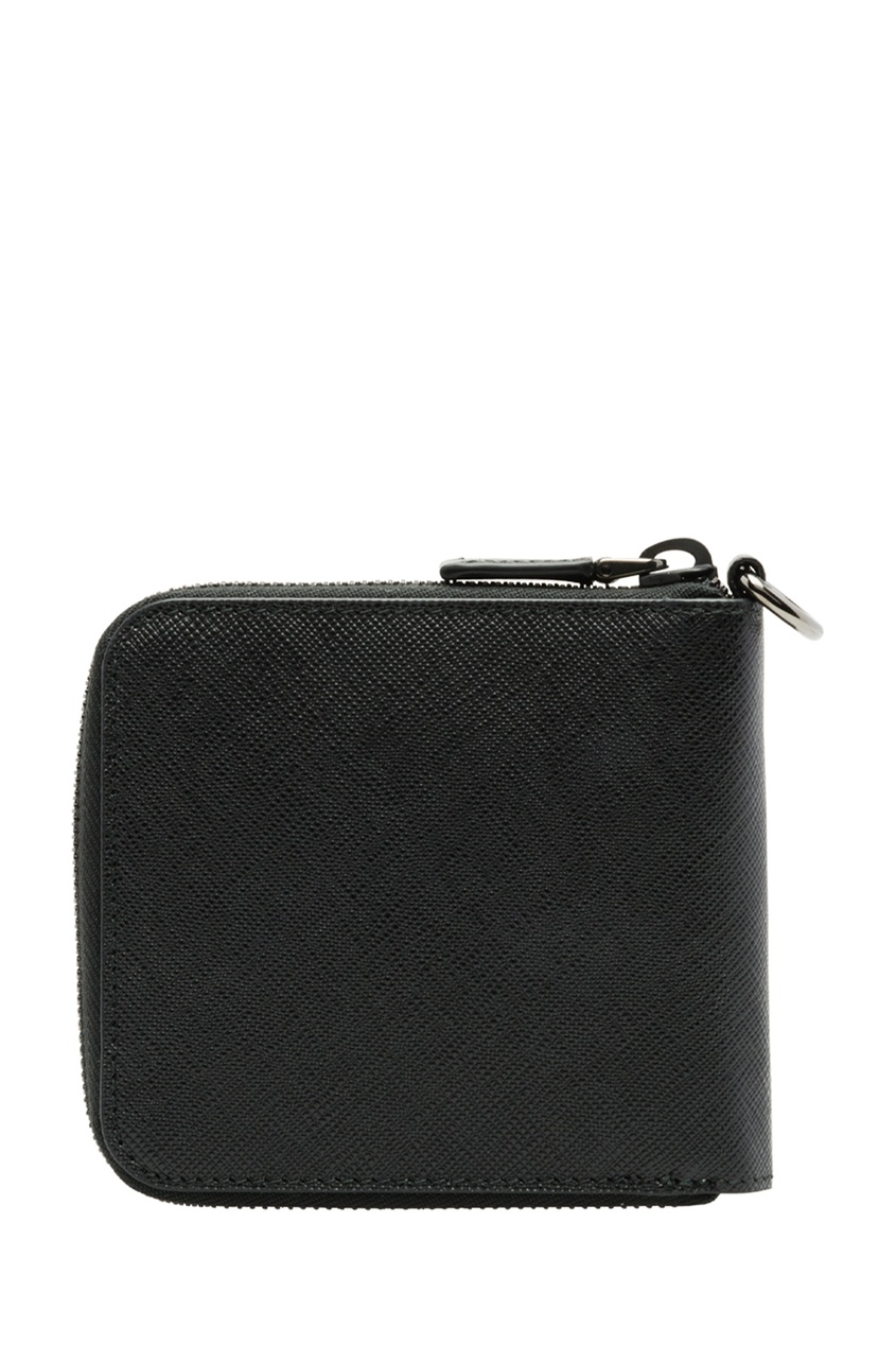 фото Черное портмоне из сафьяновой кожи prada