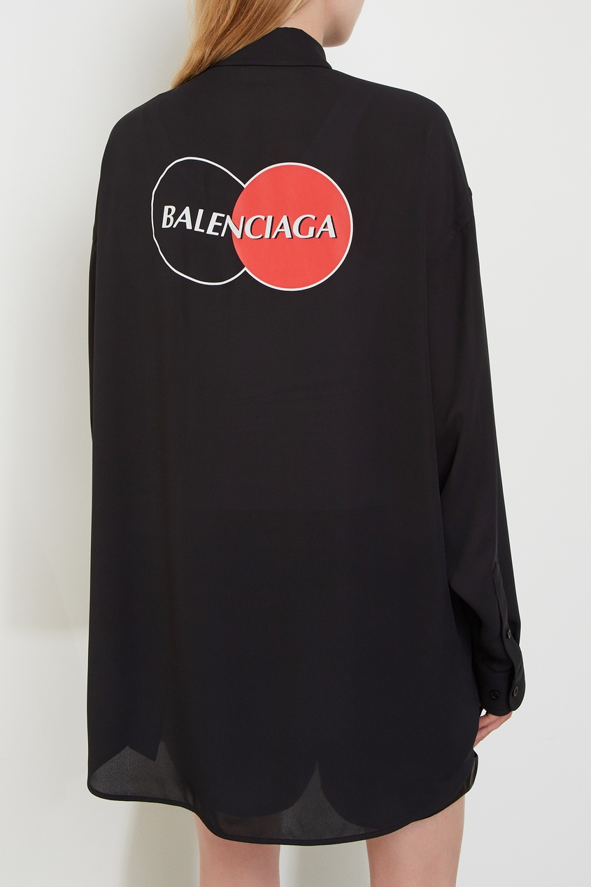 фото Черная рубашка uniform balenciaga