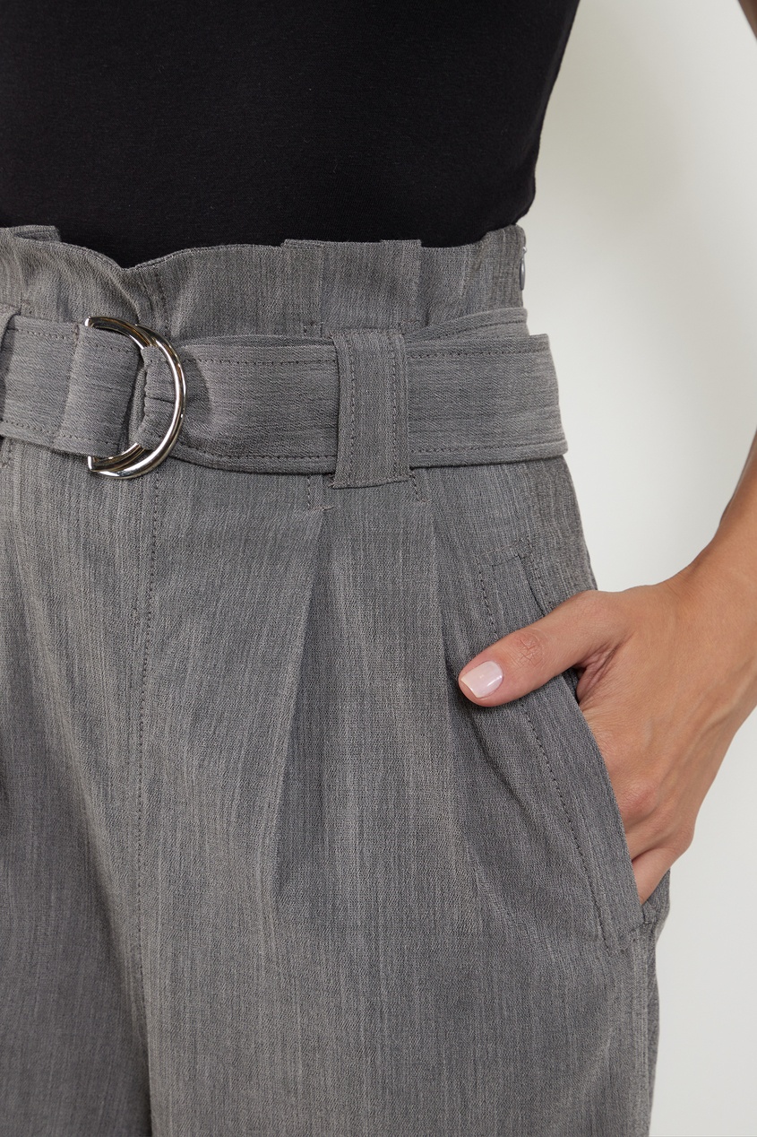 фото Серые брюки со складками ganni