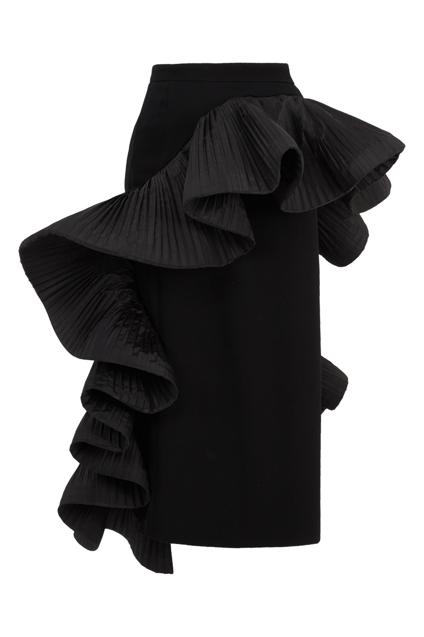 фото Черная юбка с воланами gucci
