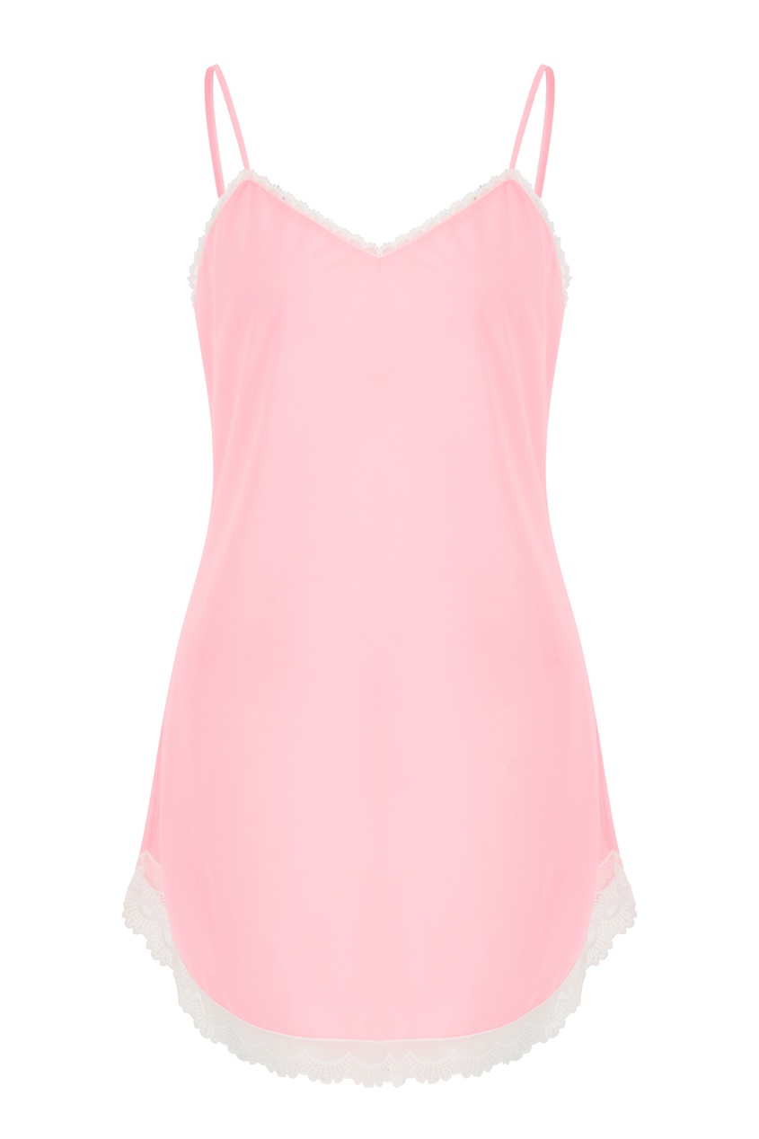 фото Розовое платье мини с кружевом marc jacobs (the)