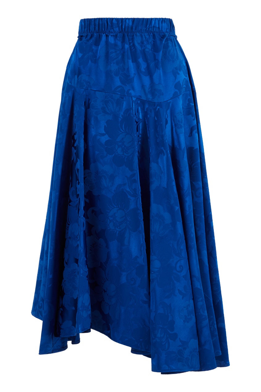 Асимметричная юбка из атласного жаккарда от Balenciaga