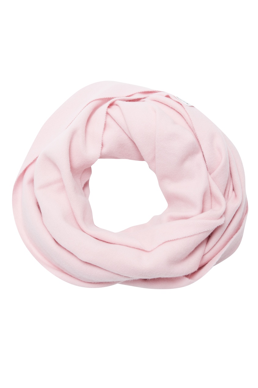 фото Светло-розовый шерстяной шарф с бахромой acne studios