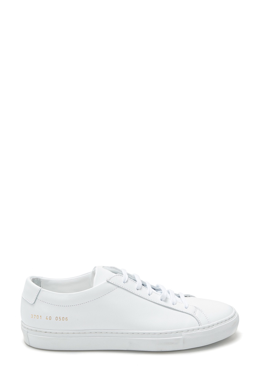 фото Белые кеды из кожи original achilles low common projects