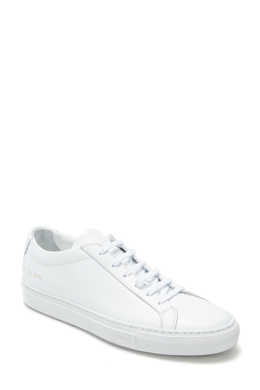 фото Белые кеды из кожи original achilles low common projects