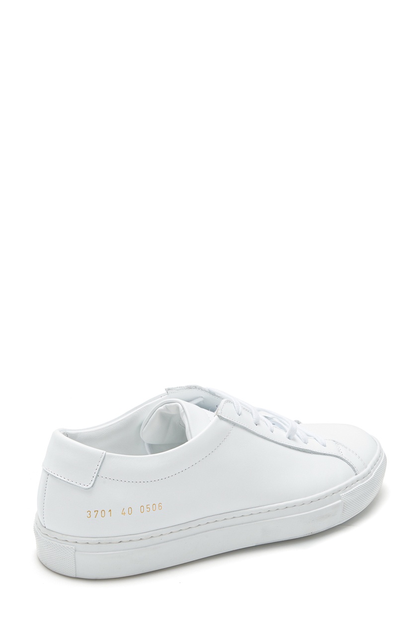 фото Белые кеды из кожи original achilles low common projects