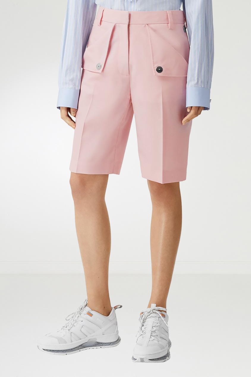 фото Розовые шерстяные шорты burberry