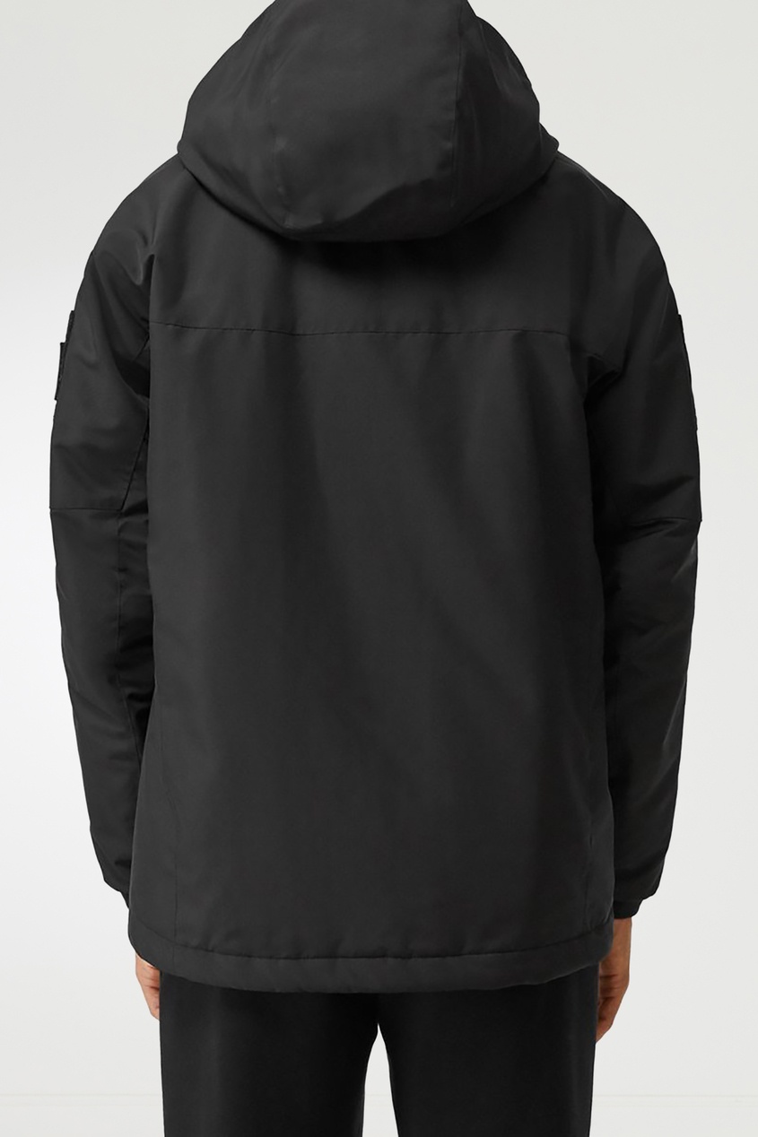 фото Куртка с капюшоном черного цвета burberry