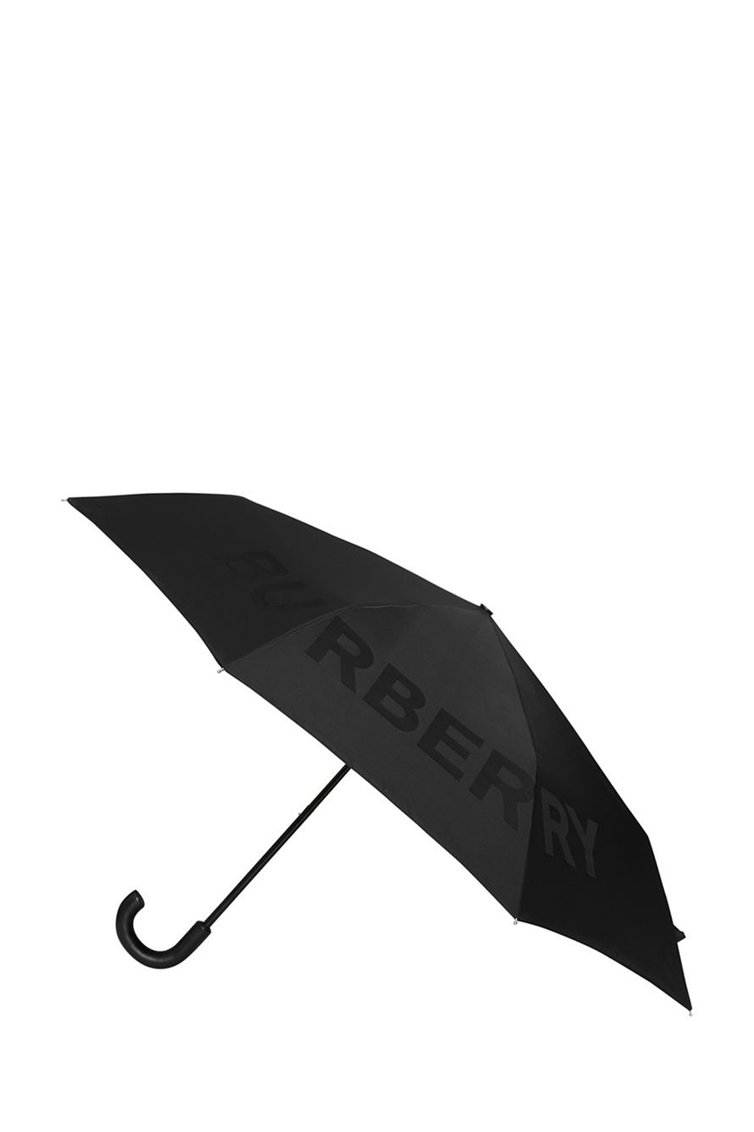 фото Черный зонт с логотипом burberry