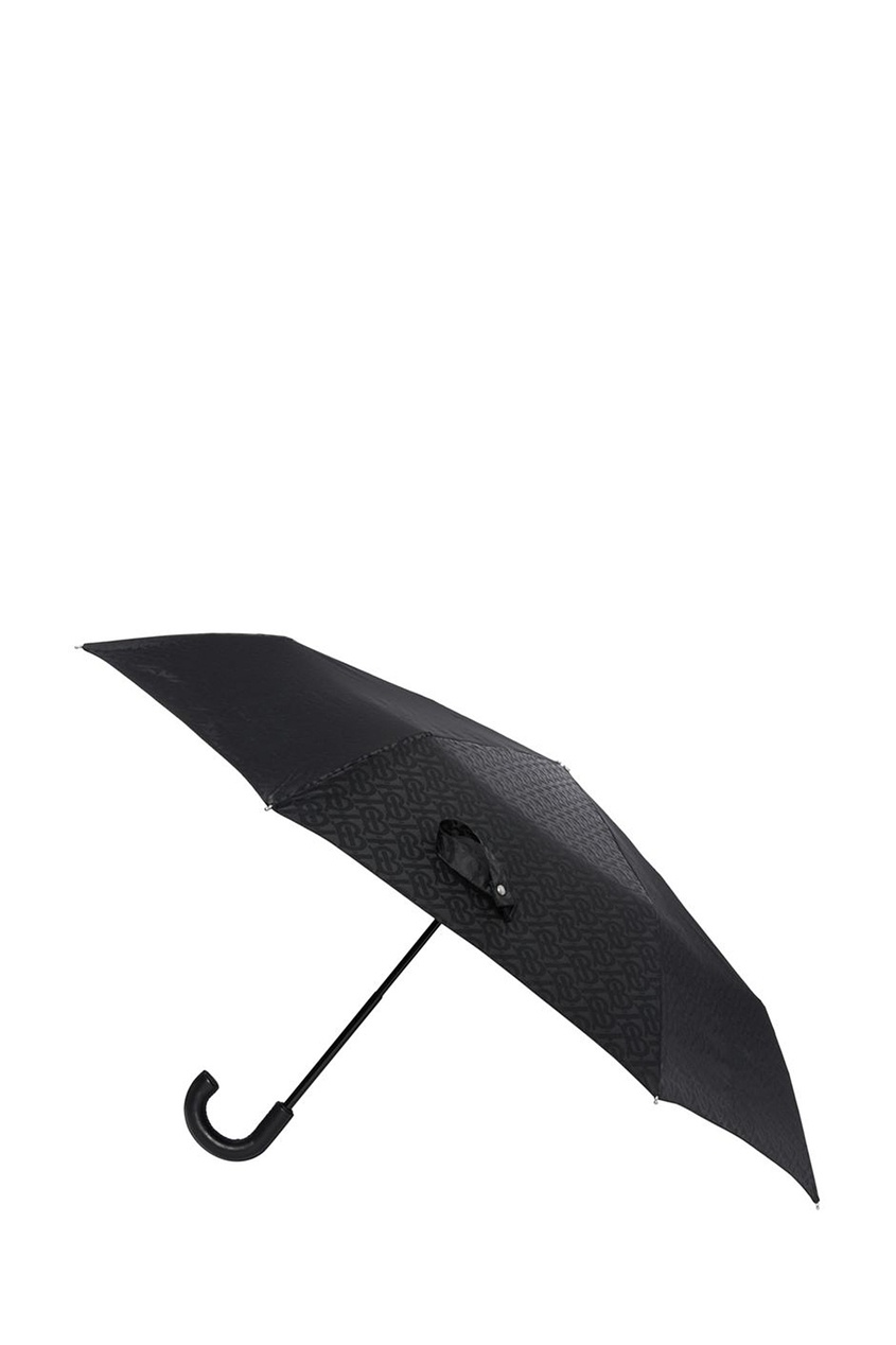 фото Черный зонт с монограммами burberry