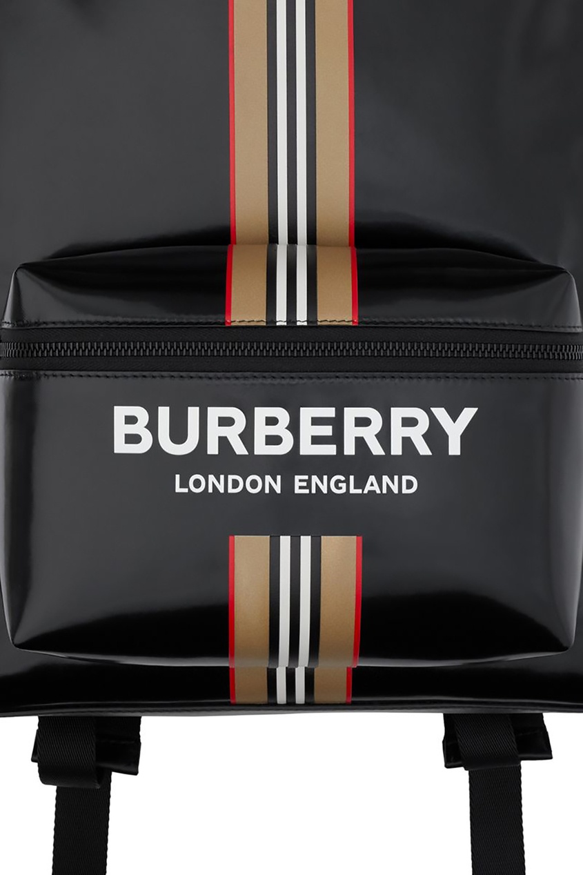 фото Лакированный рюкзак с логотипом burberry