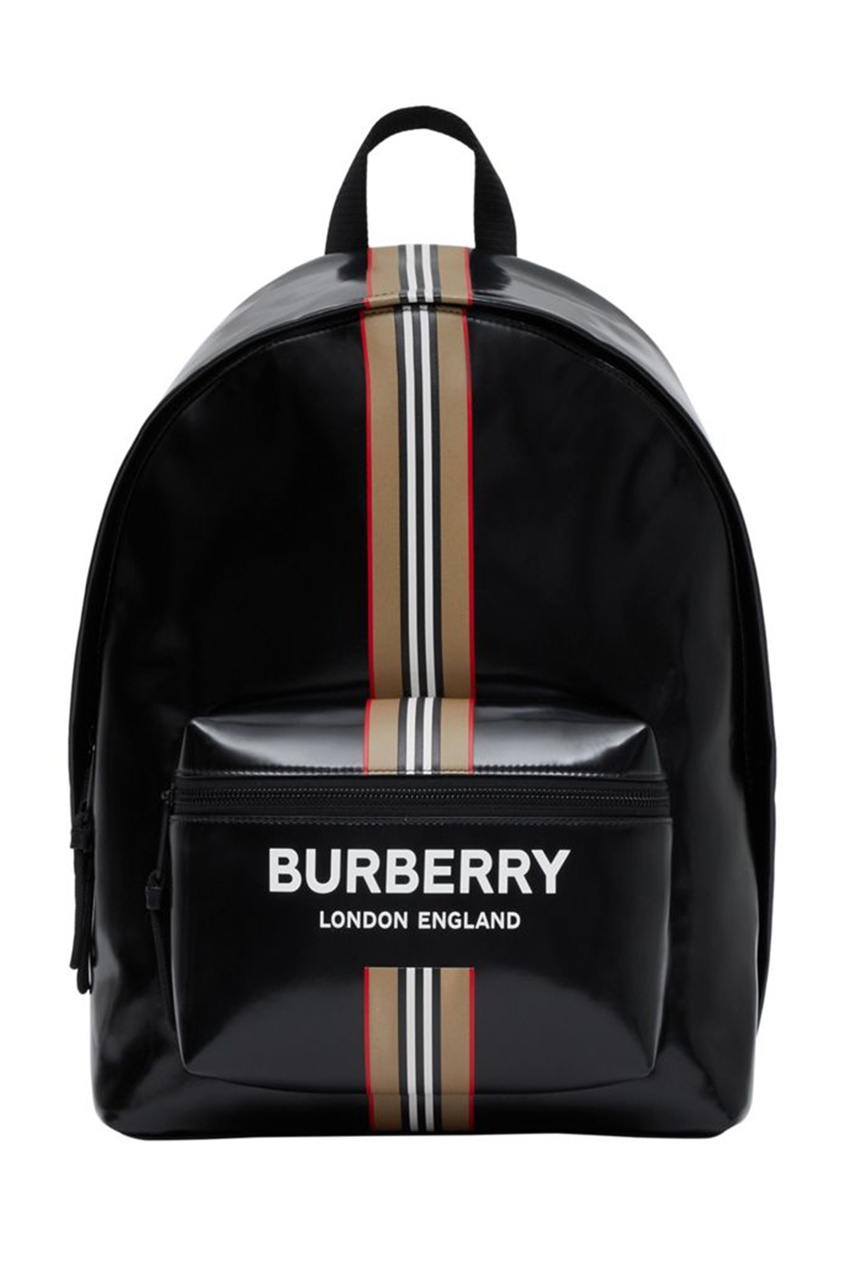 фото Лакированный рюкзак с логотипом burberry