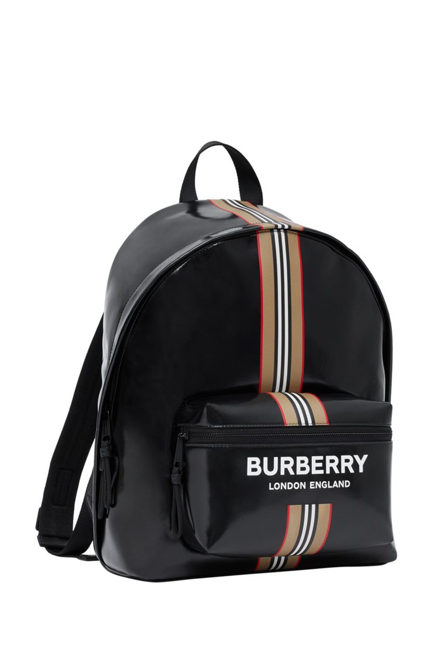 фото Лакированный рюкзак с логотипом burberry