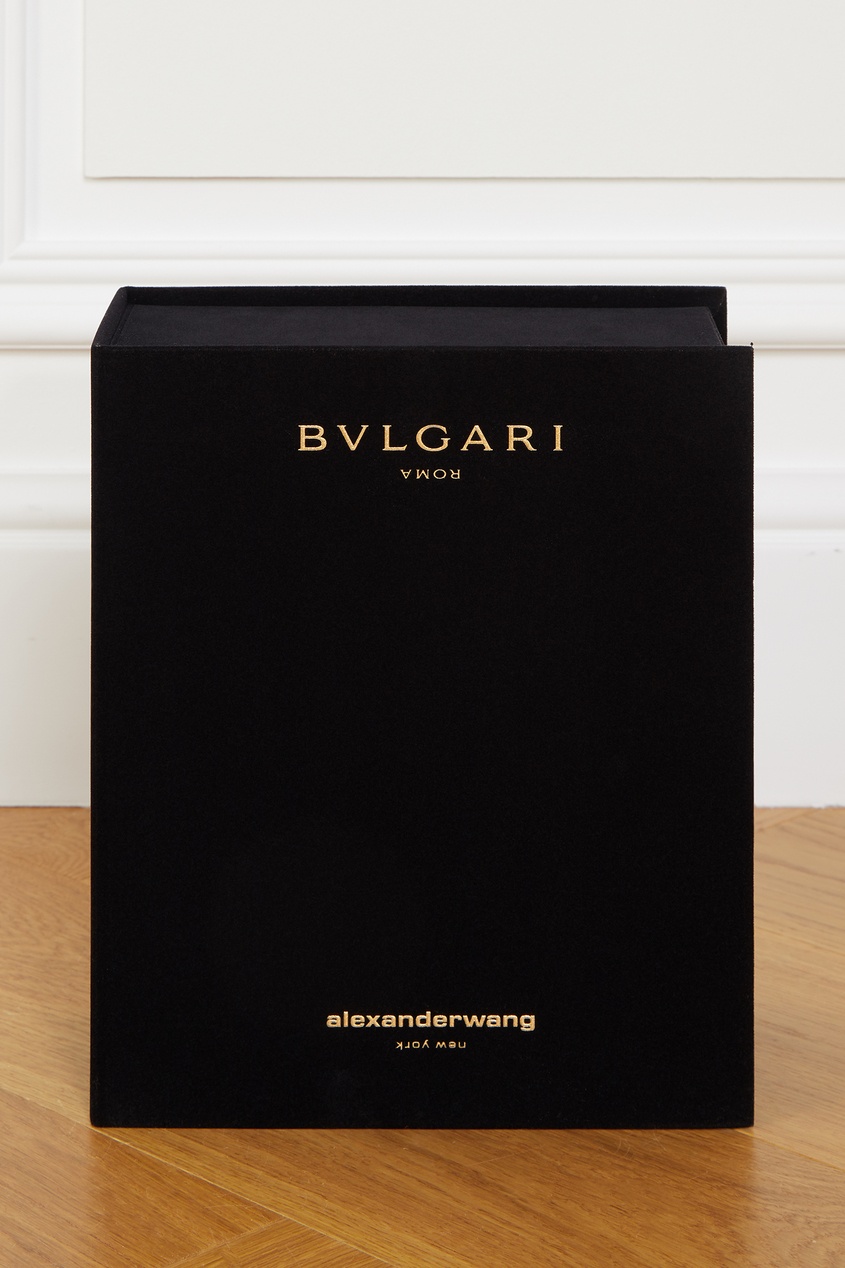 фото Черная кожаная сумка с двойной застежкой serpenti alexander wang x bulgari bvlgari