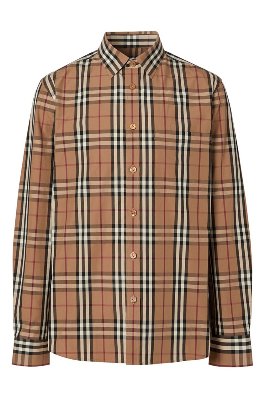 фото Хлопковая рубашка в клетку vintage check burberry