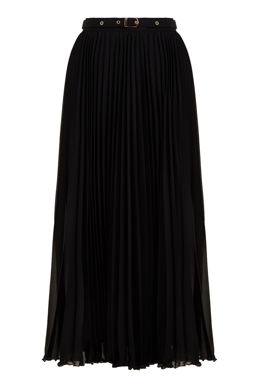 фото Черная юбка из плиссированного шифона laroom