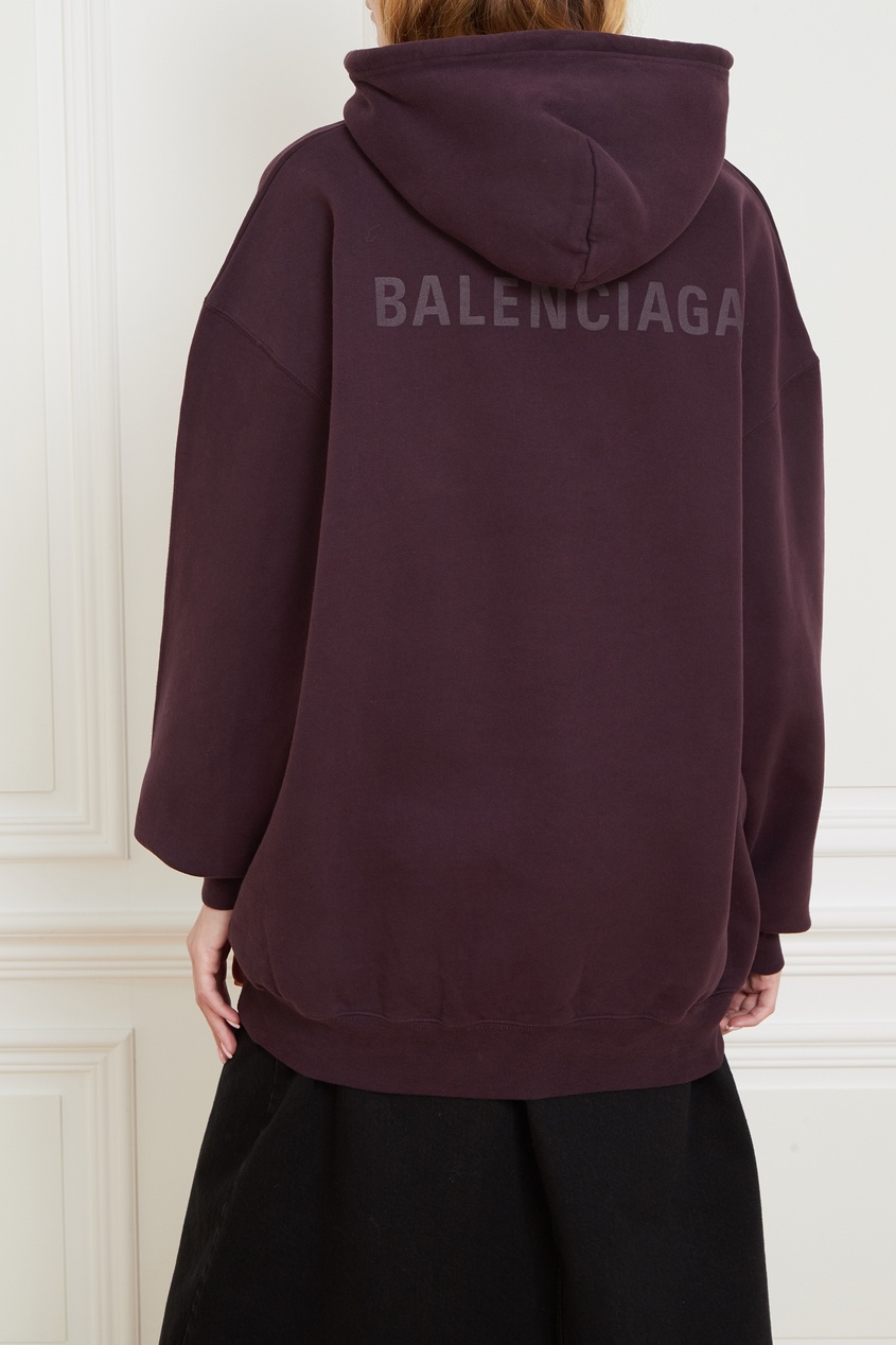 фото Фиолетовое худи из хлопка balenciaga