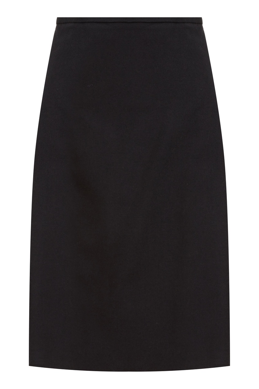 Черная шерстяная юбка Balenciaga Black 397195012 