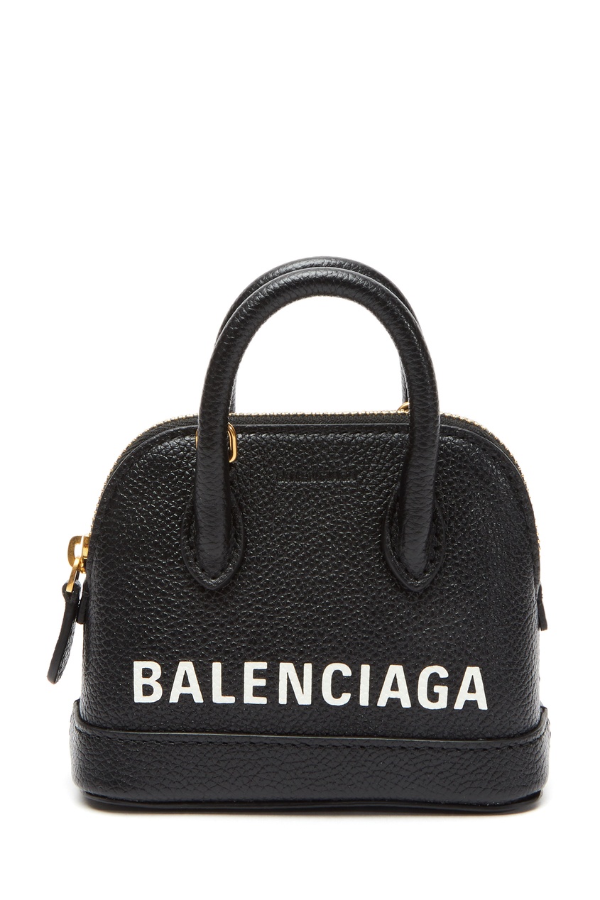Черная кожаная сумка с логотипом от Balenciaga