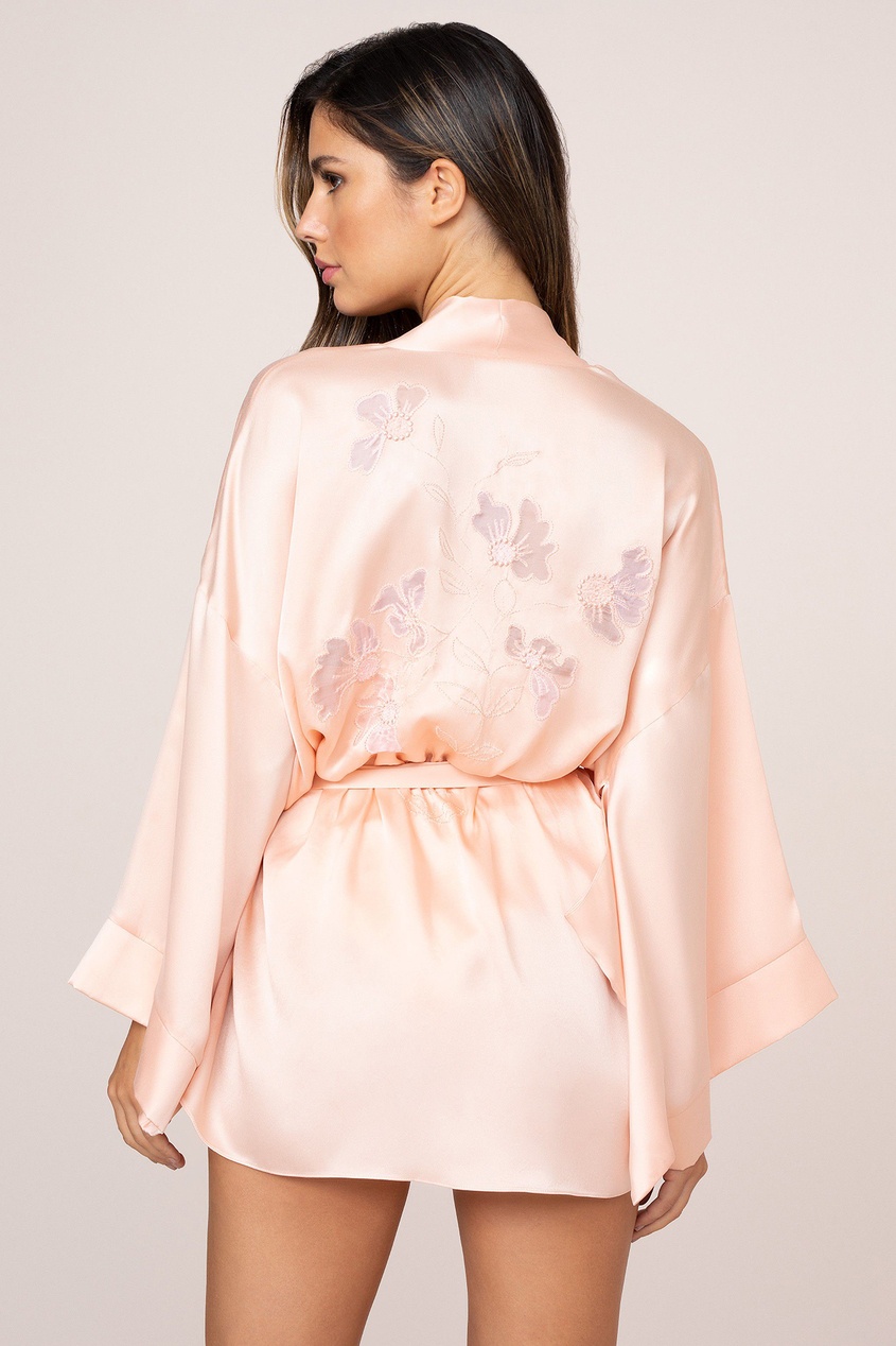 фото Шелковое кимоно персикового цвета edenn agent provocateur