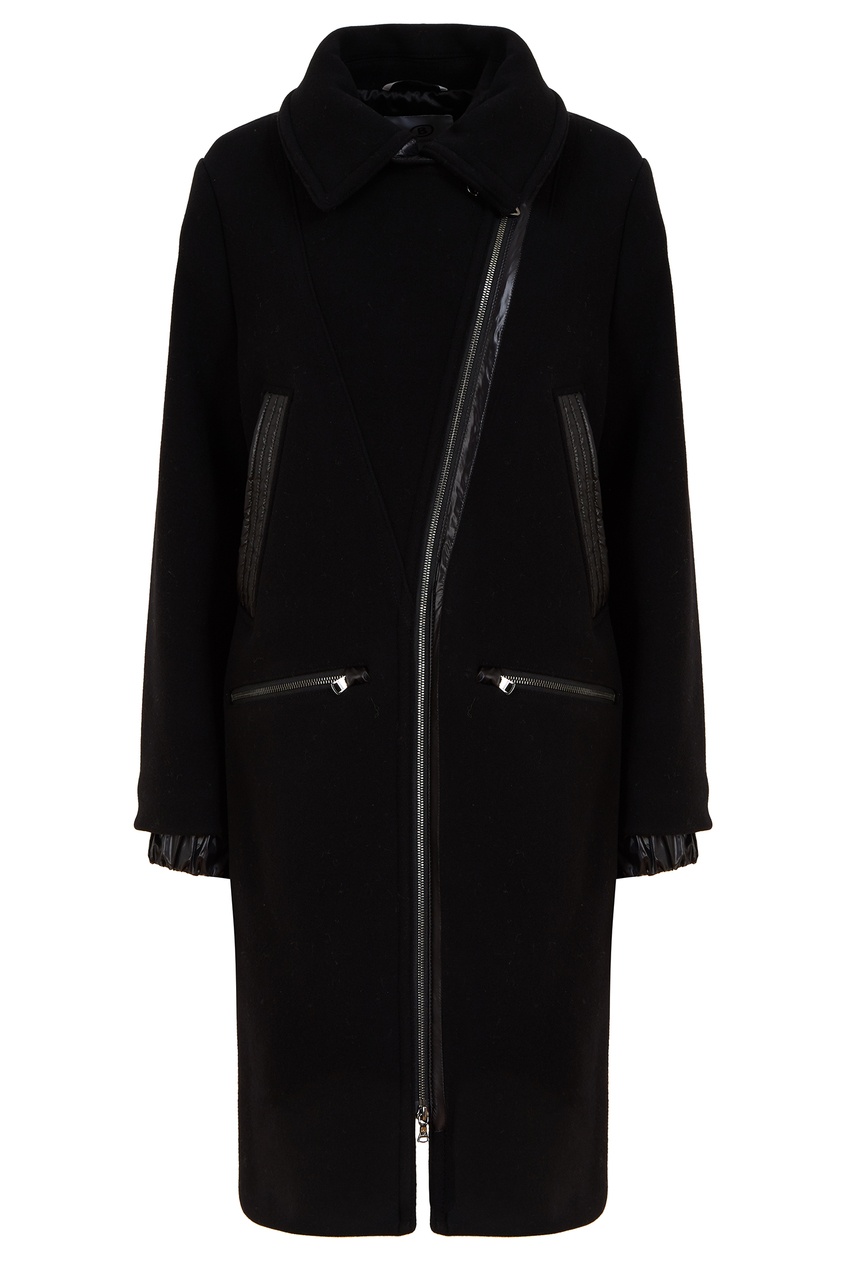 фото Черное комбинированное пальто diana bogner