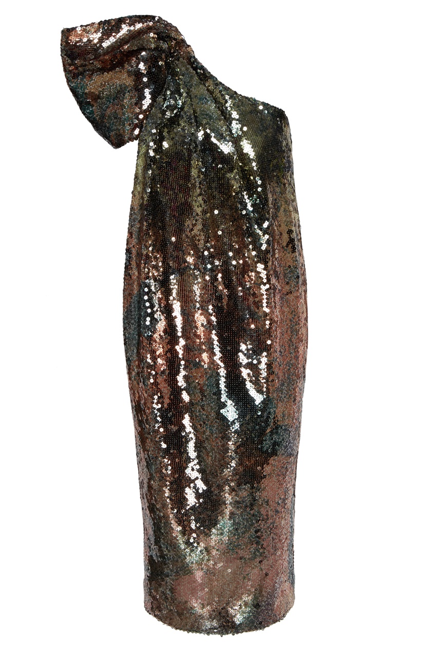 фото Асимметричное платье с пайетками halpern