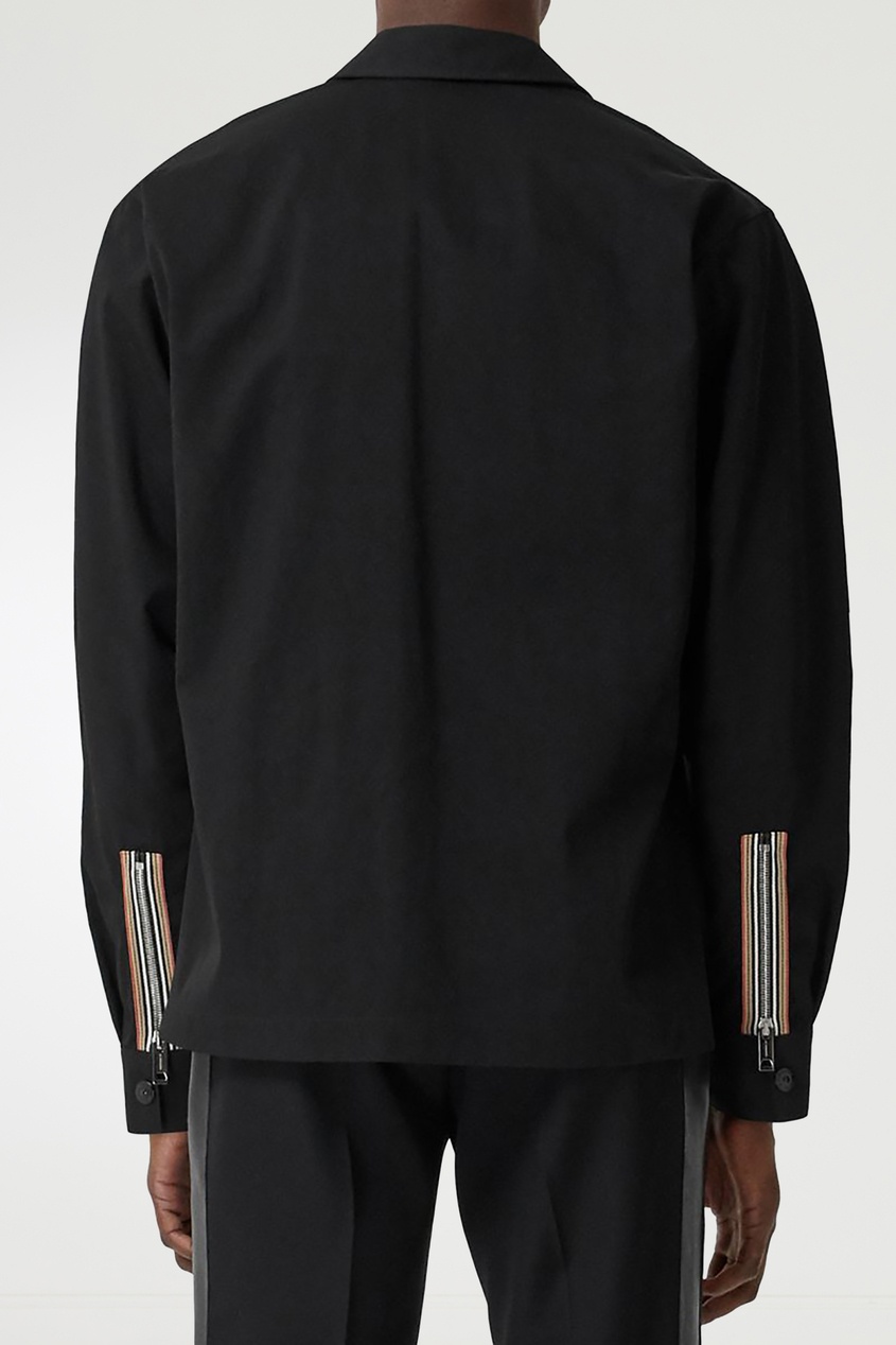 фото Черная куртка-рубашка на молнии burberry