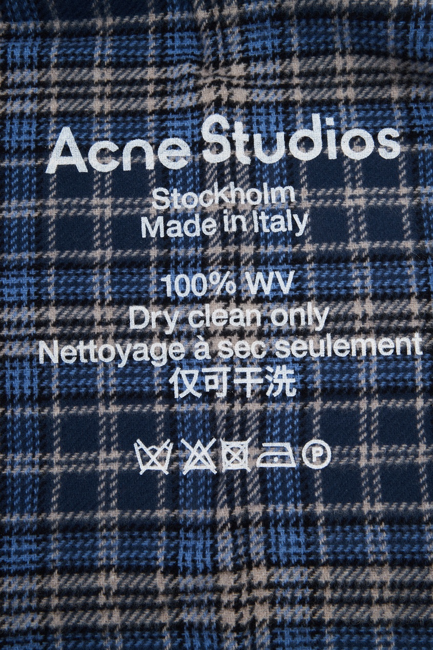 фото Шарф из шерсти в клетку acne studios