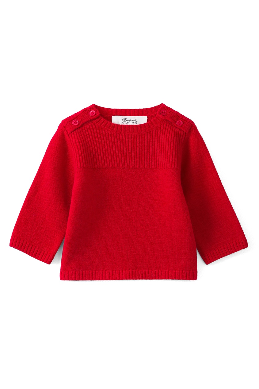 фото Красный шерстяной свитер bonpoint