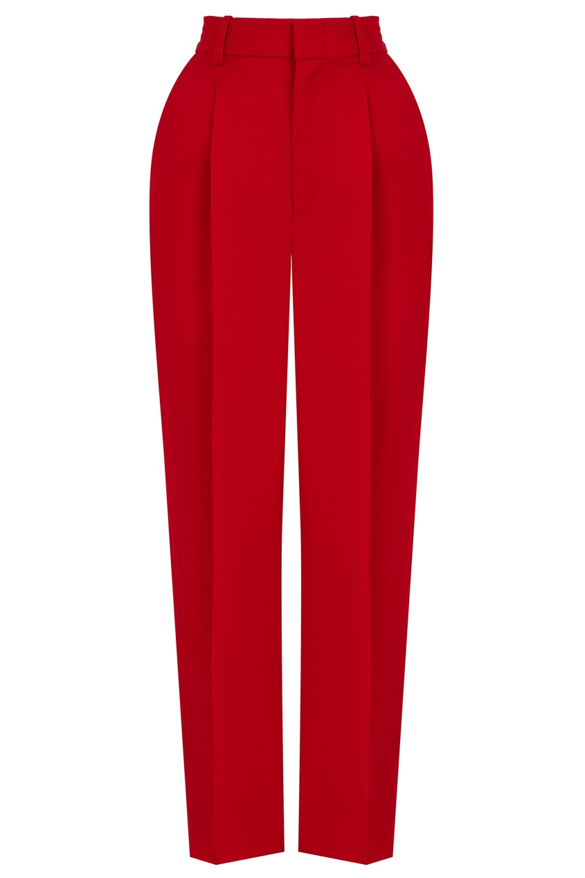 Красные брюки с завышенной талией от Isabel Marant