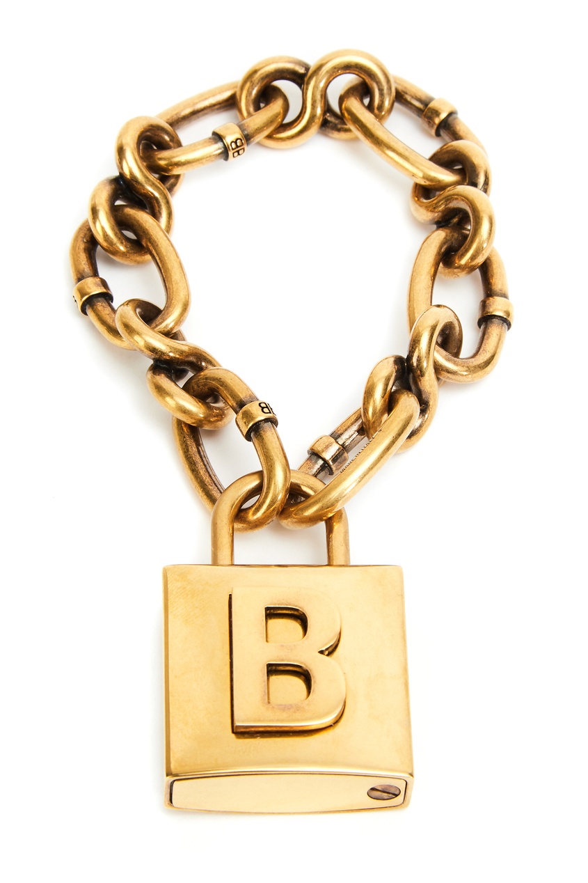 Браслет золотого цвета Lock Chain