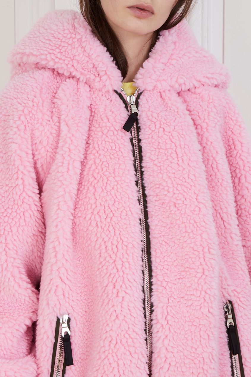 фото Объемная розовая куртка miu miu