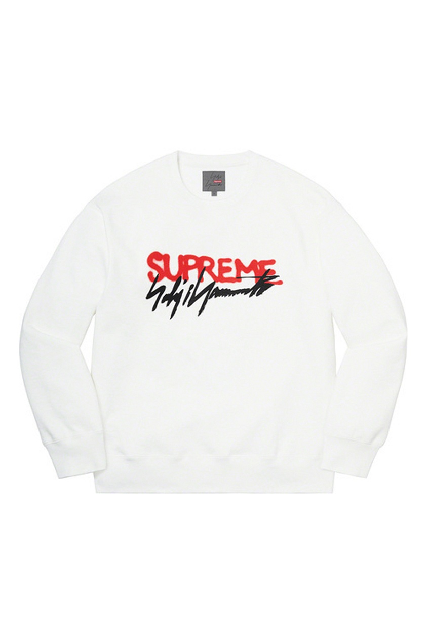 фото Свитшот supreme yohji yamamoto crewneck white