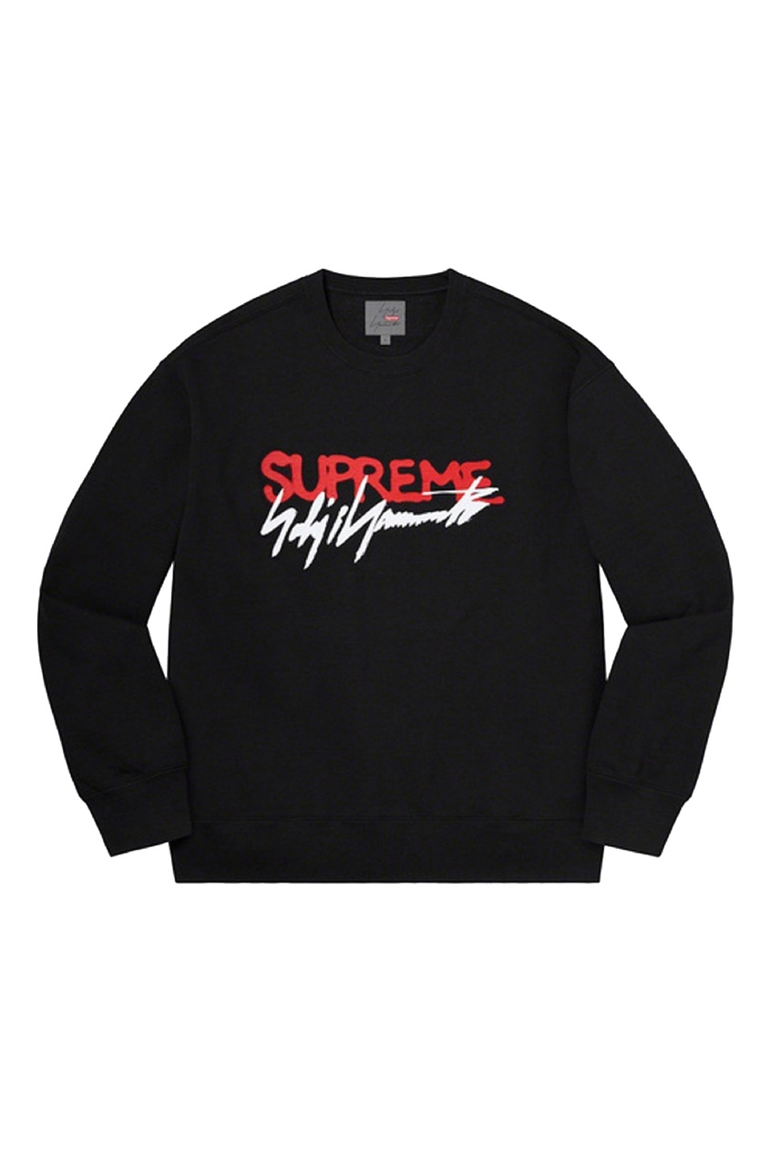 фото Свитшот supreme yohji yamamoto crewneck black