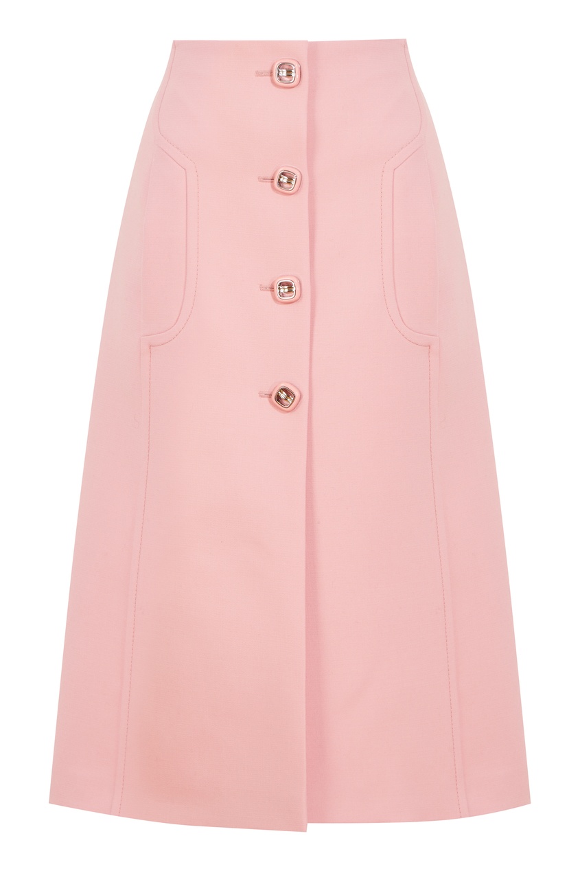 фото Розовая шерстяная юбка prada