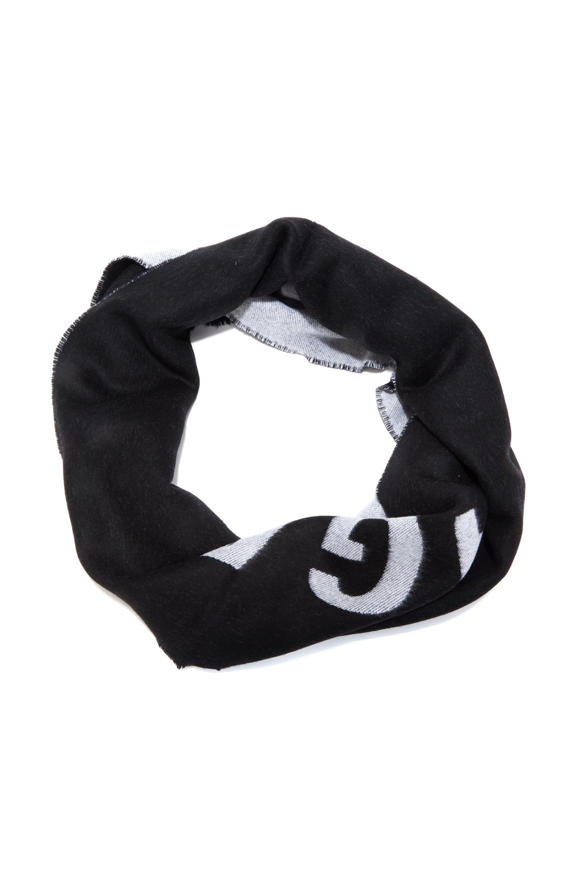 фото Черно-белый шерстяной шарф balenciaga