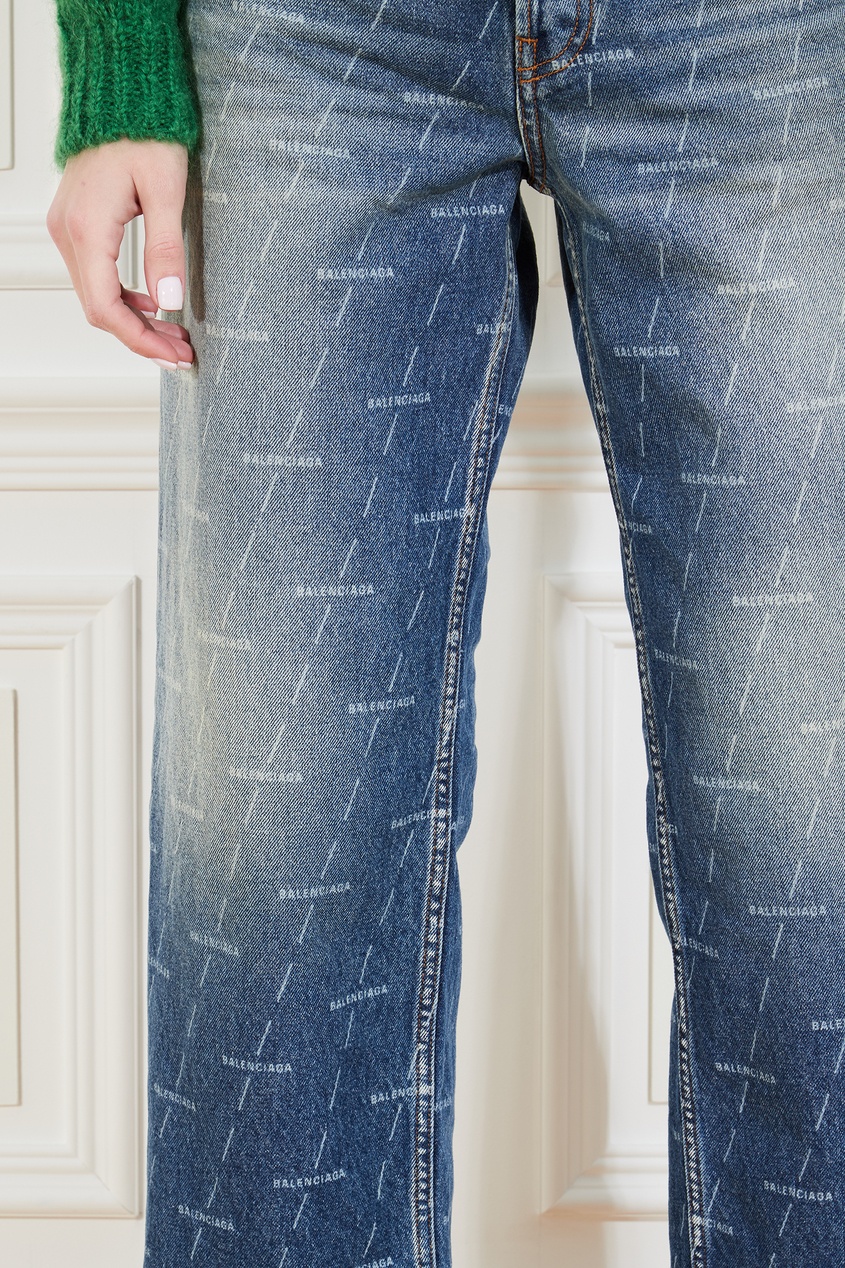 фото Широкие укороченные джинсы balenciaga