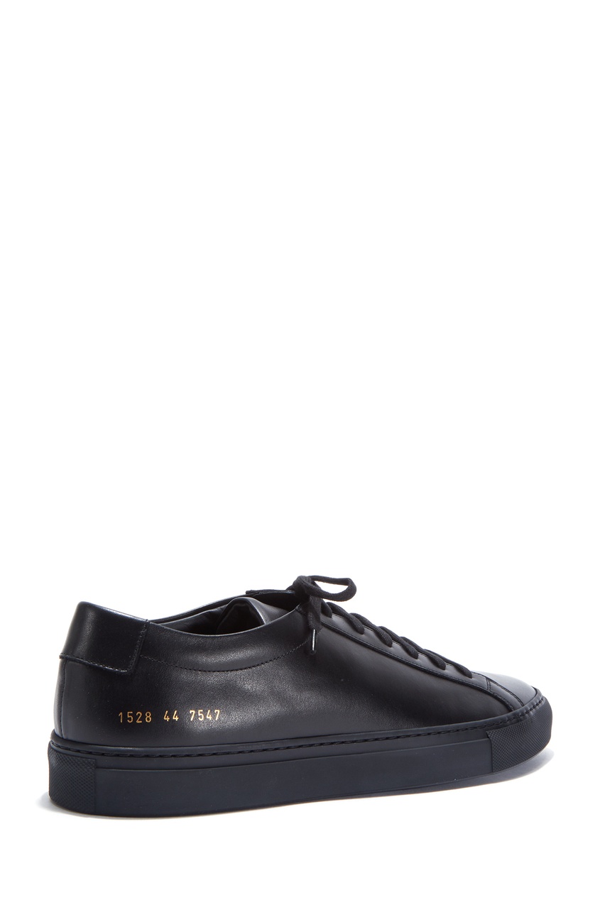 фото Черные кожаные кеды common projects