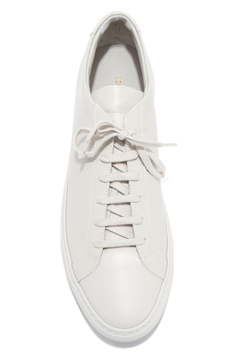 фото Бежевые кожаные кеды common projects