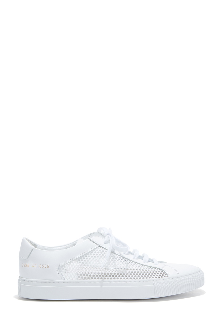 фото Белые комбинированные кеды common projects