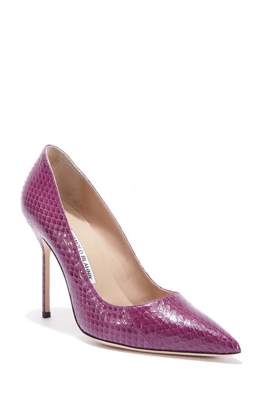 фото Фиолетовые туфли bb watersnake 90 manolo blahnik