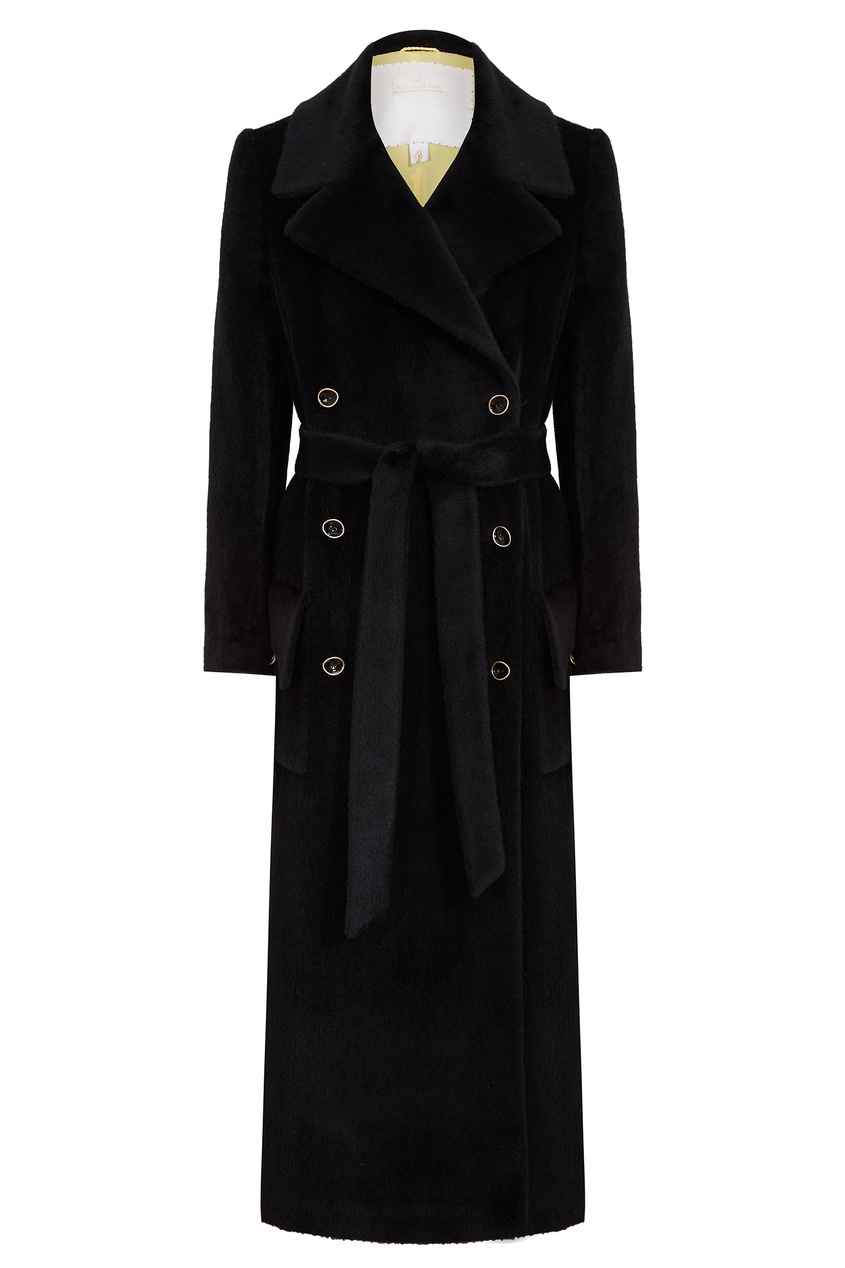 фото Пальто из альпаки черного цвета sultancouture