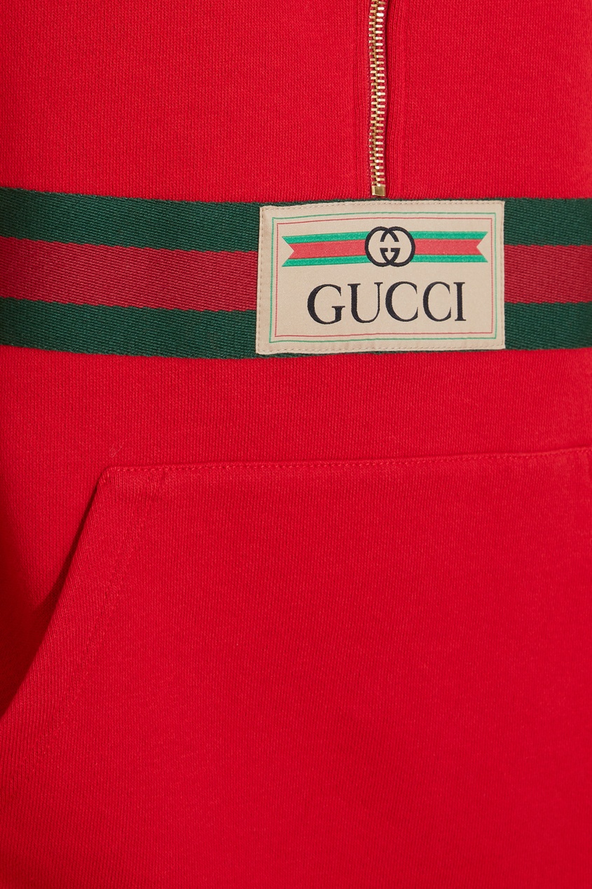 фото Красное худи с молнией gucci