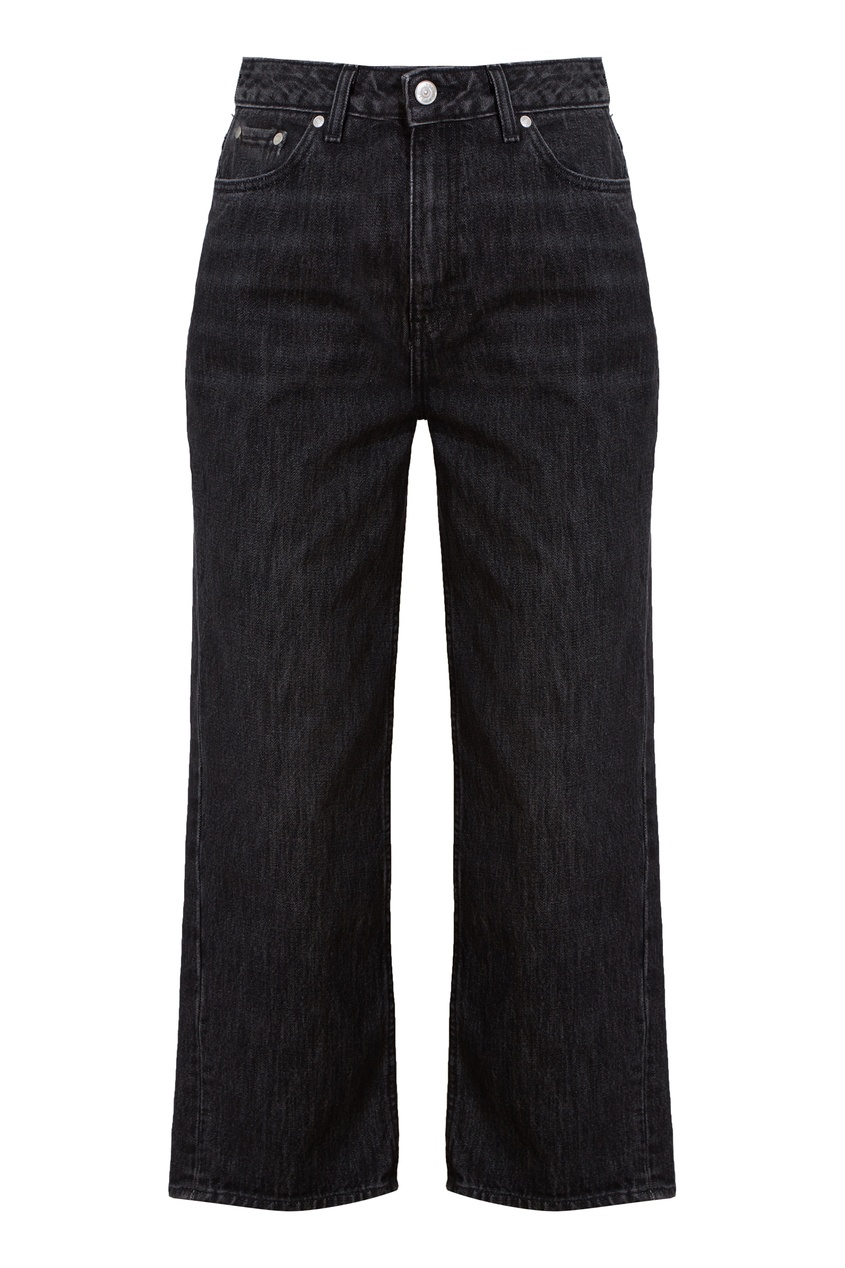 фото Темно-серые укороченные джинсы ganni