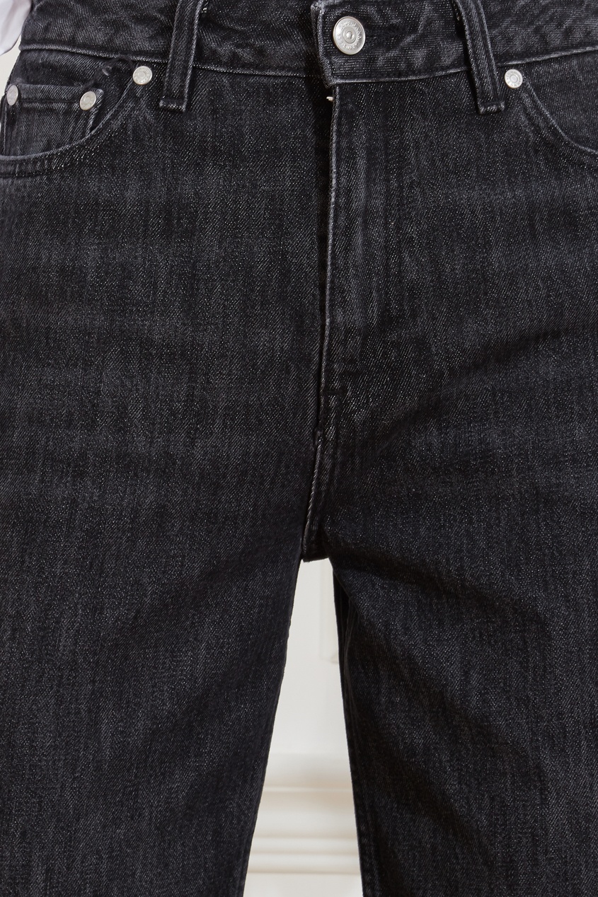 фото Темно-серые укороченные джинсы ganni