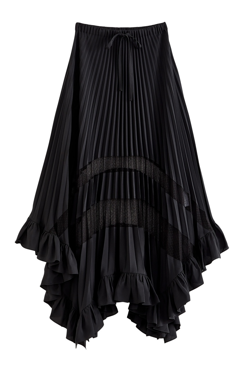 фото Черная асимметричная юбка claudie pierlot