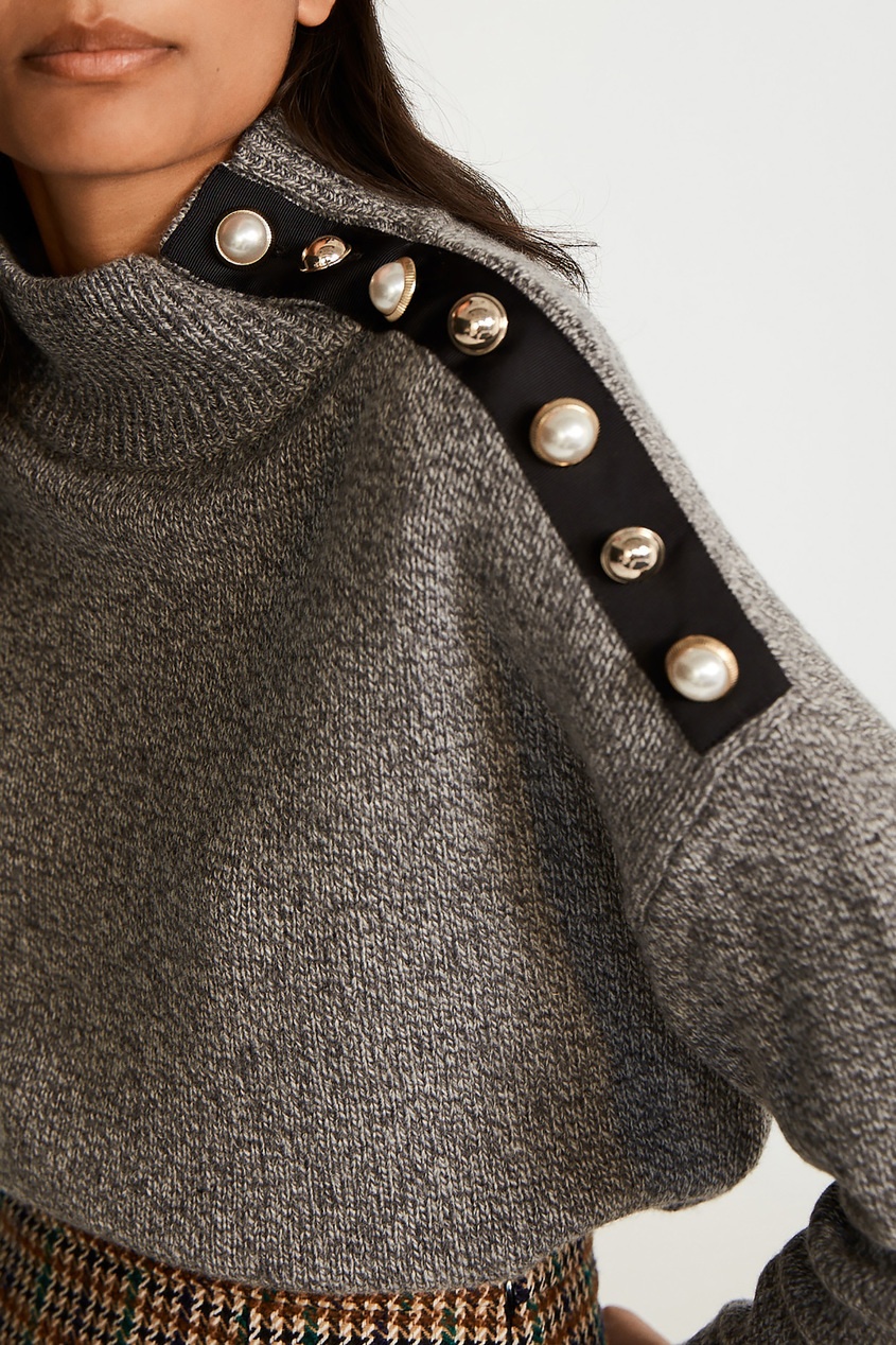 фото Серый свитер с высоким горлом claudie pierlot